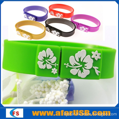 Beautiful Silicone wrist band usb flash drive usb 8gb with factory price and high quality